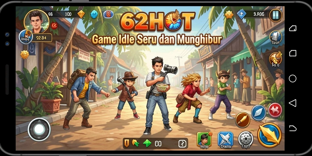 Tampilan screenshot 62HOT yang menunjukkan keseruan gameplay Idle.