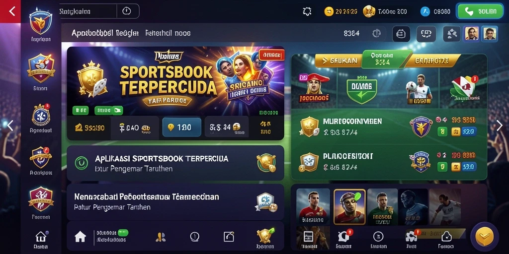Tampilan gameplay aplikasi Sportsbook yang menarik dan interaktif.