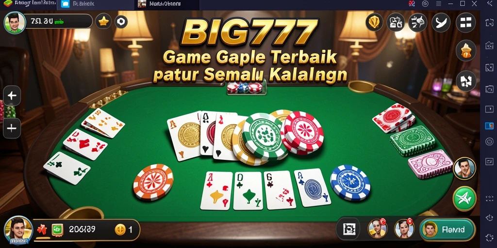 Tampilan gameplay BIG777 yang menarik dan interaktif dalam permainan Gaple.