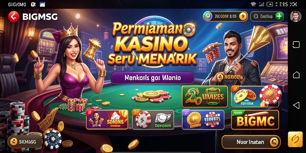 Screenshot BIGMSG menampilkan gameplay Kasino yang seru dan menantang.
