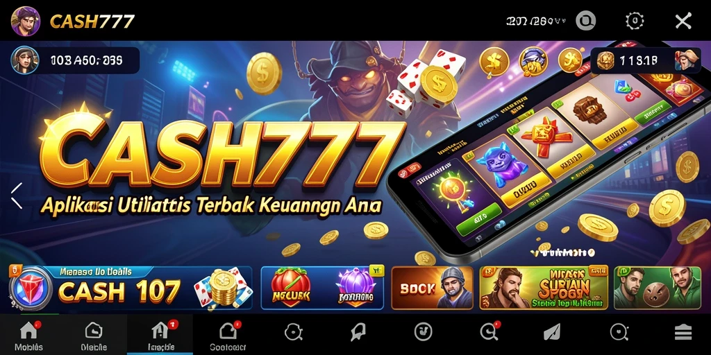 Tampilan antarmuka CASH777 yang user-friendly dan informatif.