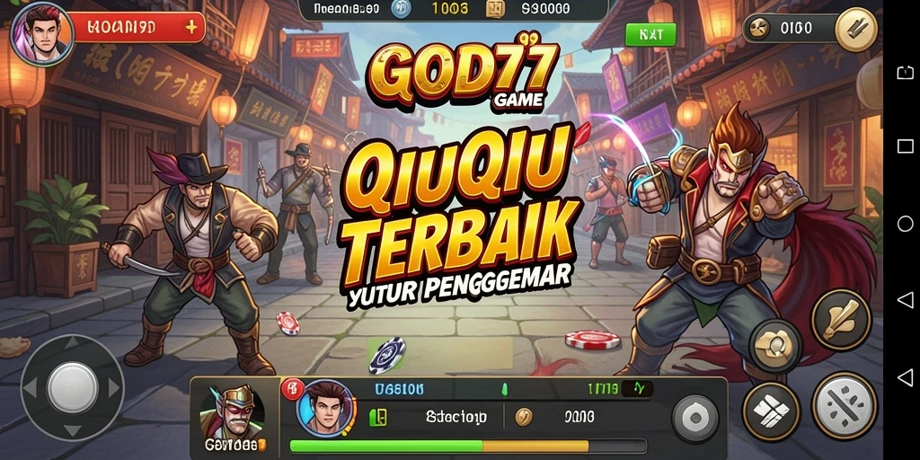 Tampilan menarik gameplay QiuQiu di GOD77.