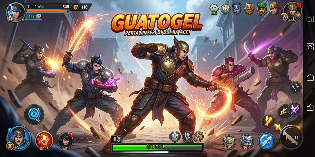 Tampilan seru dan mendebarkan dari gameplay GUATOGEL.