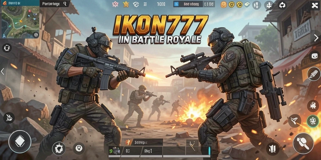 Screenshot gameplay IKON777 menampilkan aksi pertempuran yang mendebarkan.