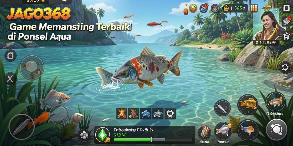 Tampak screenshot gameplay JAGO368 dengan suasana memancing yang menarik.