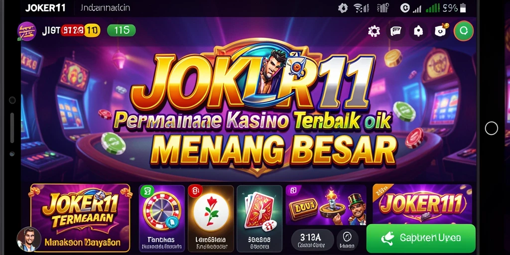 Tampilan screenshot utama JOKER11 dengan gameplay kasino yang menarik.