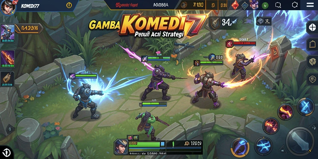 Tampilan gameplay seru dan menarik dari KOMEDI77.