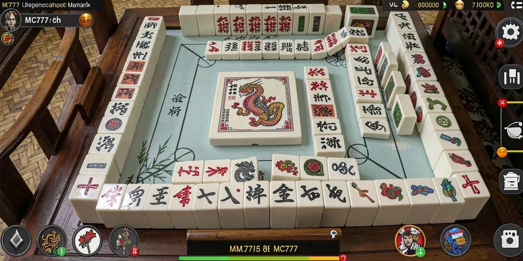 Screenshot gameplay MC777 menampilkan tantangan Mahjong yang seru.