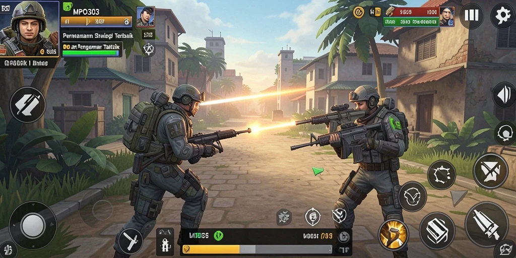 Tampilan gameplay MPO303 yang penuh strategi dan pertempuran intens.