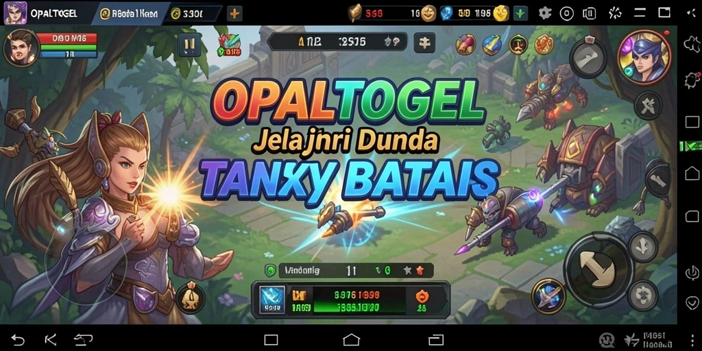 Tampilan gameplay OPALTOGEL yang epik dan luas.