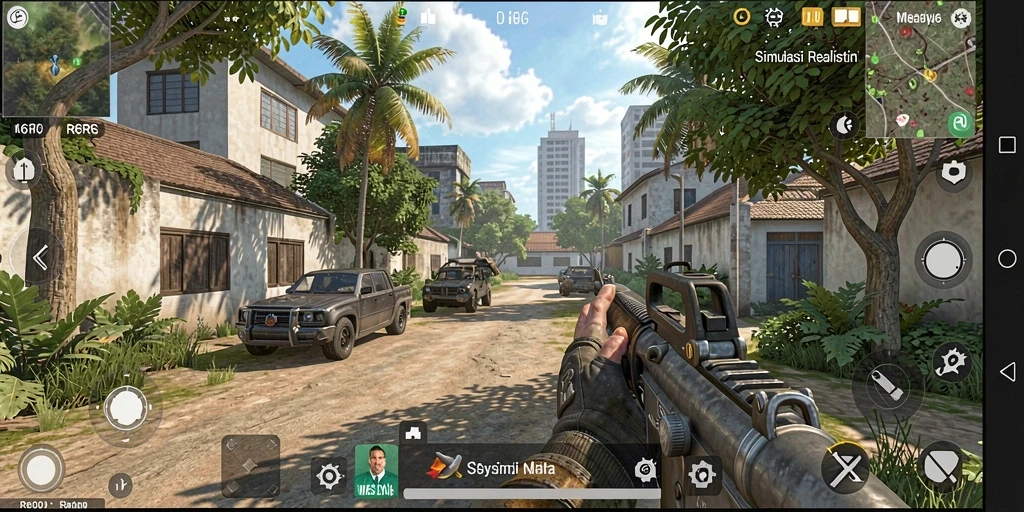 Tampilan gameplay R6R6 yang realistis dan menawan.