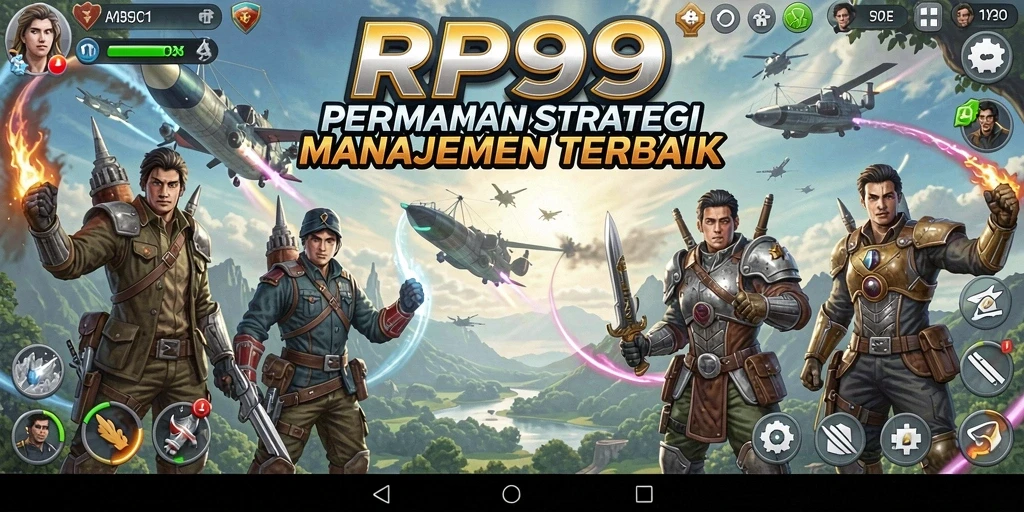 Tampilan gameplay RP99 dengan taktik SLG yang mendebarkan.