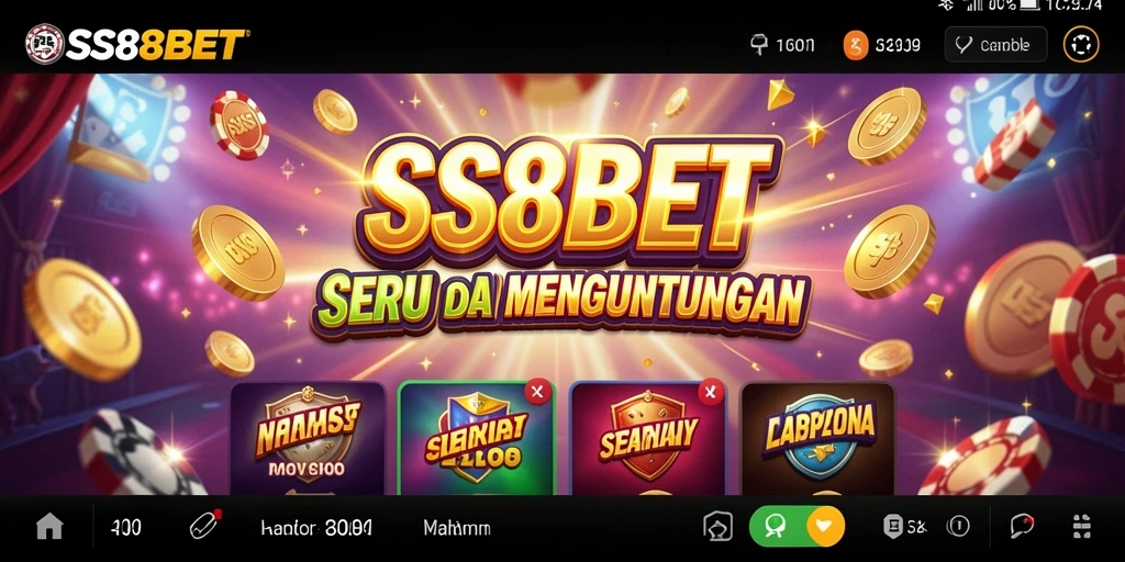 Tampilan gameplay menarik dari SS88BET dengan berbagai tema Slot.