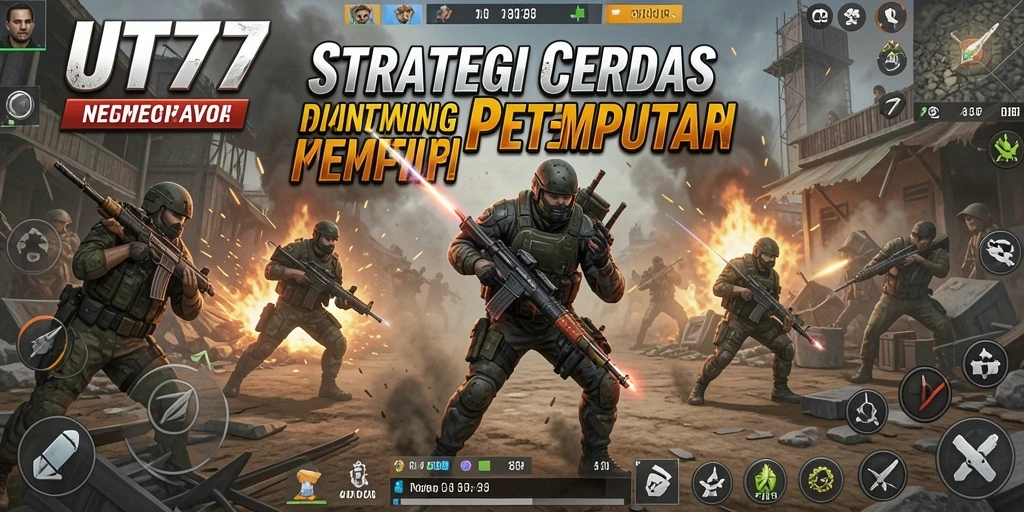 Tampilan gameplay strategis yang mendebarkan dan mendalam.