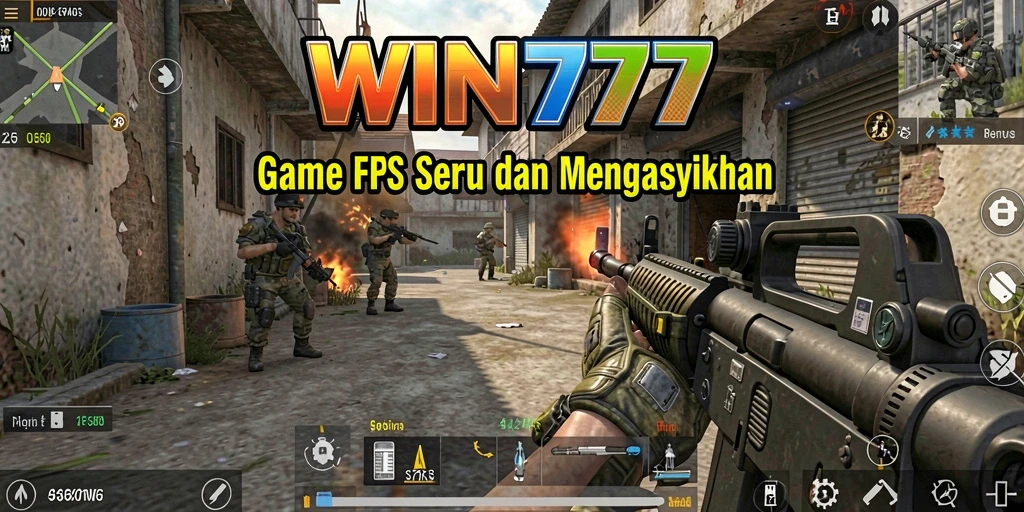 Tangkapan layar utama dari gameplay <strong>WIN777</strong> menampilkan aksi pertempuran yang intens.